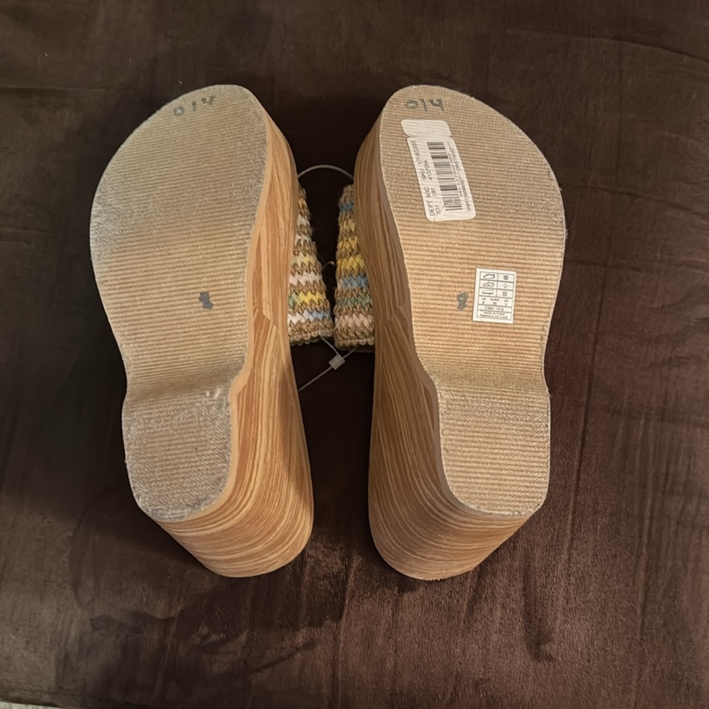*NWT Colorful Knit Slide Sandals - Picture 5 of 5